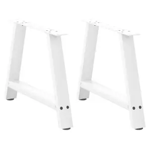 Kavos staliuko kojelės, 2 vnt., baltos, 70x(42-43) cm, plienas, A formos