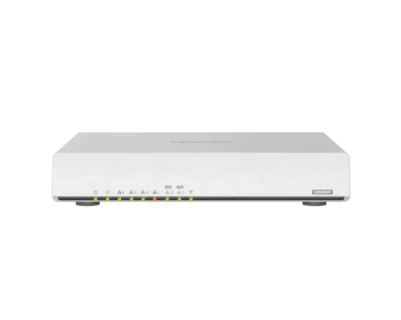 QNAP QHora-301W, "Wi-Fi 6" (802.11ax), dviejų dažnių (2,4 GHz / 5 GHz), Ethernet LAN, baltas, stalinis maršrutizatorius