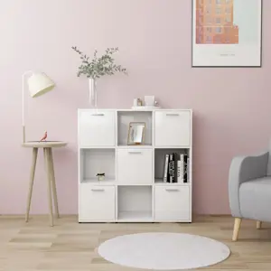 Spintelė knygoms, baltos spalvos, 90x30x90cm, apdirbta mediena