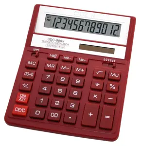 Citizen SDC-888X calculator Pocket Financial Red