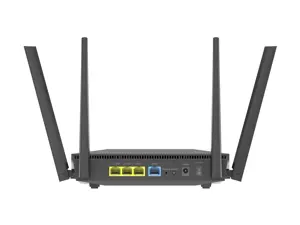 ASUS RT-AX52 AX1800 AiMesh, Wi-Fi 6 (802.11ax), Dual-band (2.4 GHz / 5 GHz), Ethernet LAN, Black, Tabletop router