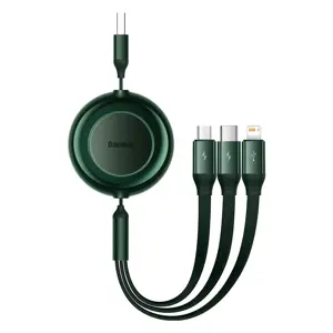 Baseus Bright Mirror 2 retractable cable 3in1 USB Type A - micro USB + Lightning + USB Type C 3.5A …