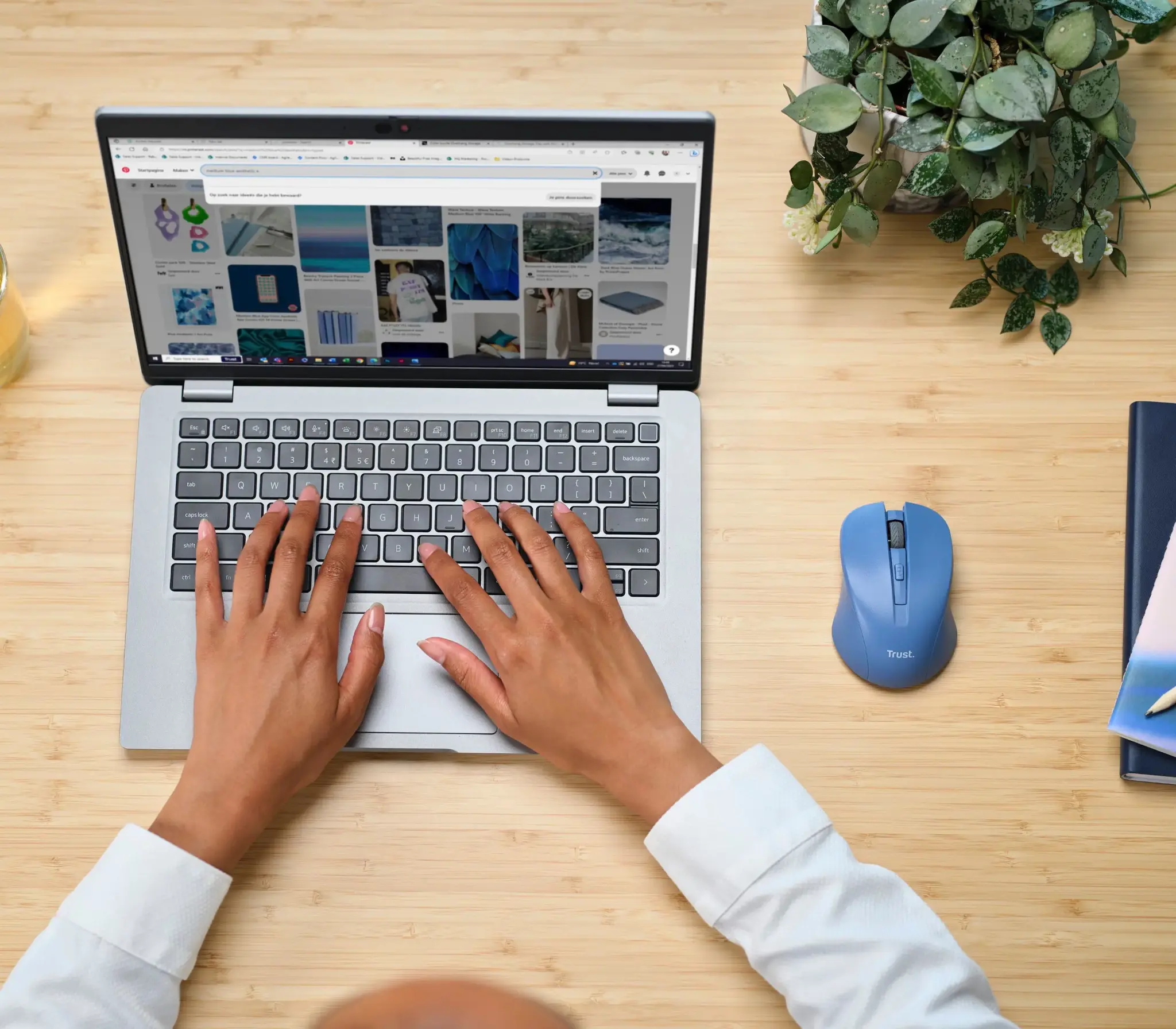 Trust Mydo, Ambidextrous, Optical, RF Wireless, 1800 DPI, Blue