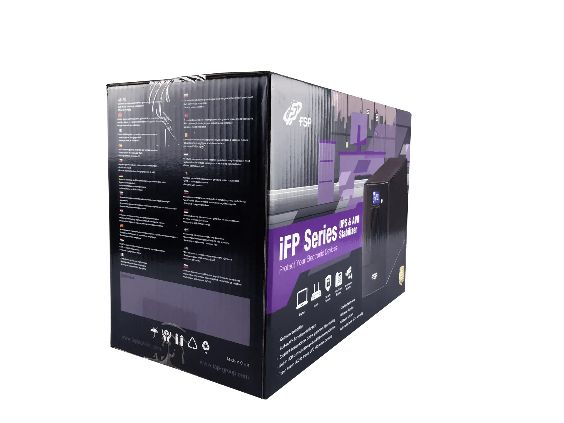 FSP iFP 600, Line-Interactive, 0.6 kVA, 360 W, Sine, 140 V, 290 V