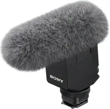Sony ECM-B10, Skaitmeninio fotoaparato mikrofonas, Belaidis, Juodas, 1 vnt., Garso (3,5 mm)
