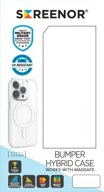 SCREENOR BUMPER IPHONE 17 PRO MAX MAGSAFE LÄPINÄKYVÄ
