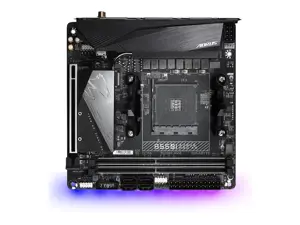Gigabyte B550I AORUS PRO AX, AMD, "Socket AM4", 3 kartos "AMD Ryzen™ 3", 3 kartos "AMD Ryzen 5", 3 kartos "AMD Ryzen™ 7", 3 kartos..., DDR4-SDRAM, 64 GB, DIMM