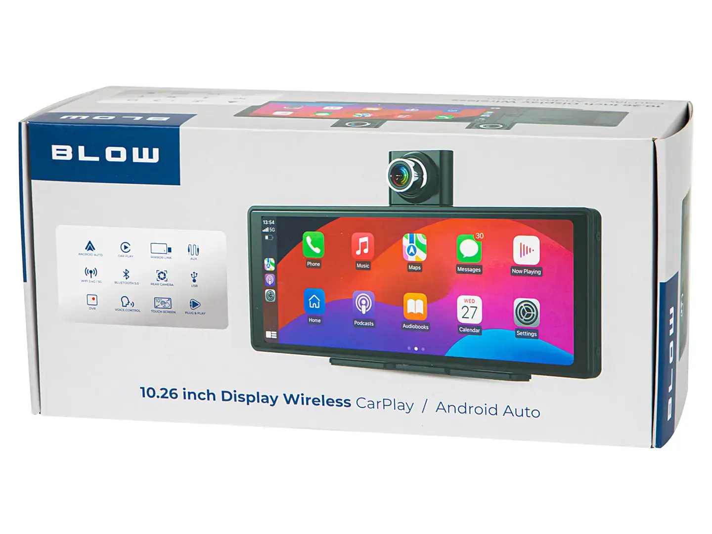 Wireless CarPlay5.0 BLOW Multimedia Station with video recorder and rear view camera