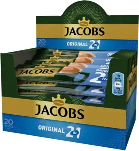 Tirpiosios kavos gėrimas JACOBS 2 in 1, dėžutė, 20 x 14 g