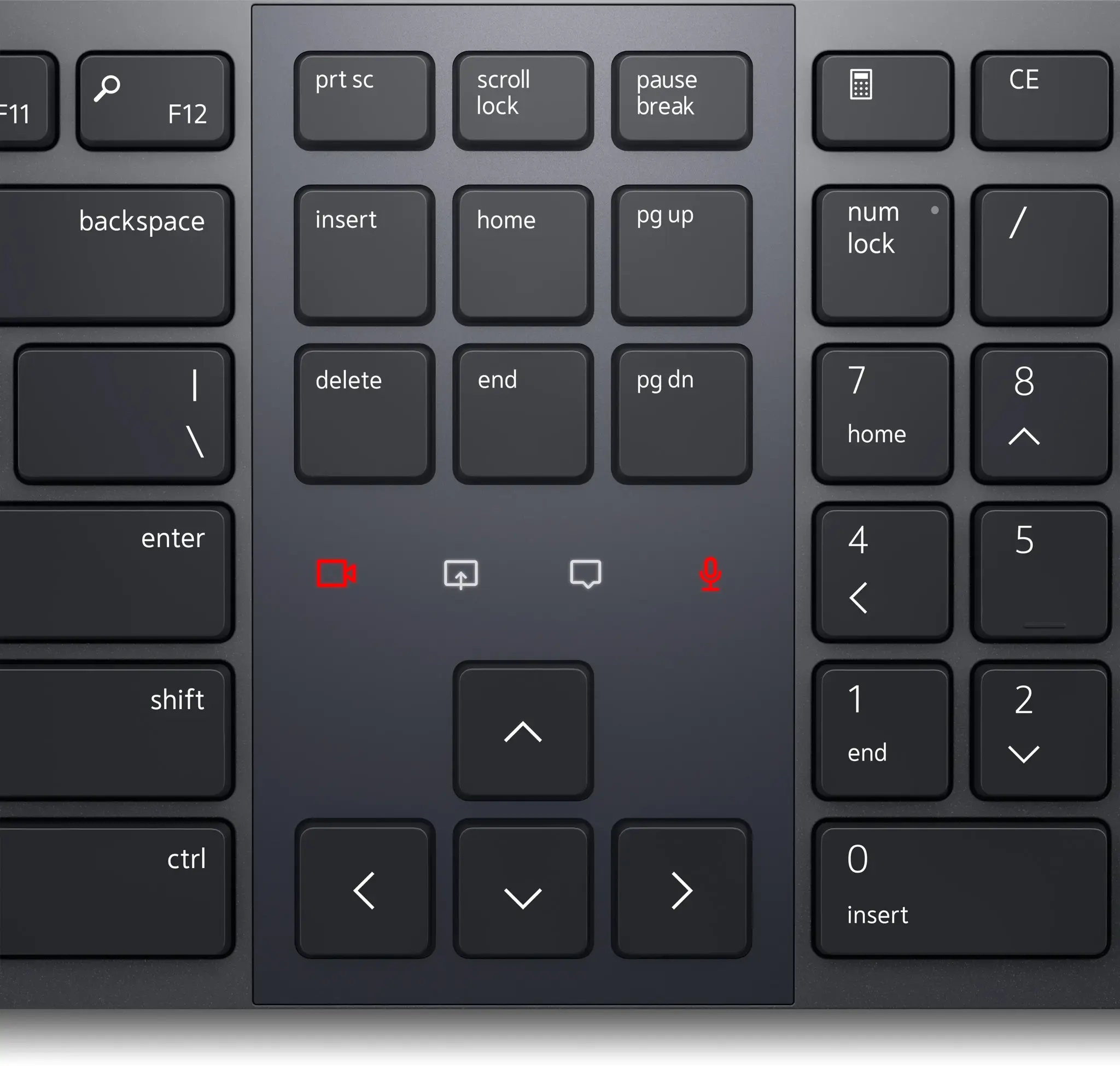 DELL KB900, Full-size (100%), Wireless, RF Wireless + Bluetooth, Scissor key switch, QWERTY, Graphite