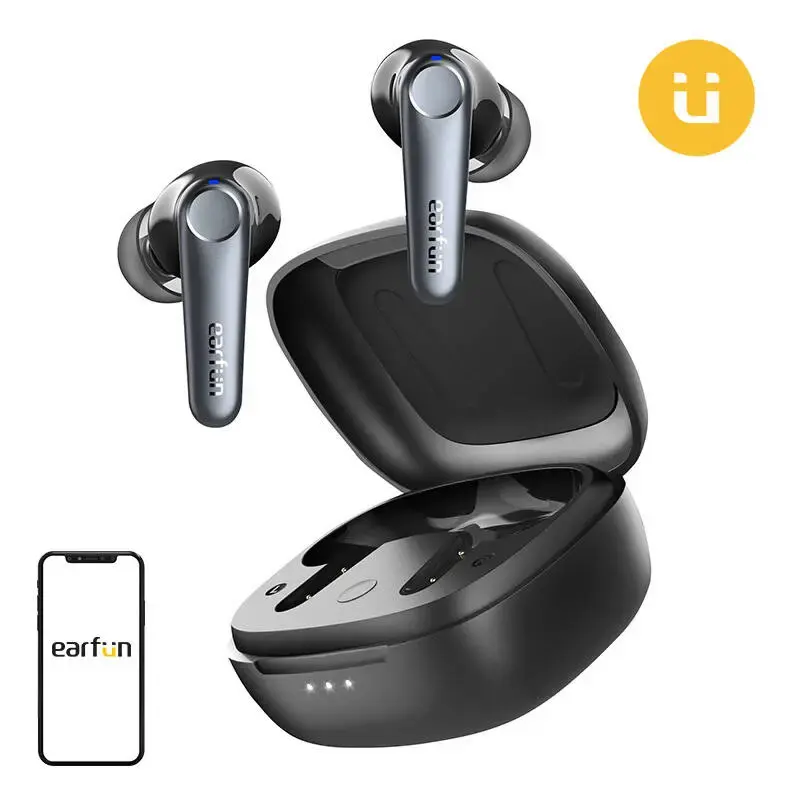 Belaidės ausinės "TWS EarFun Air Pro 3", ANC (juodos spalvos)