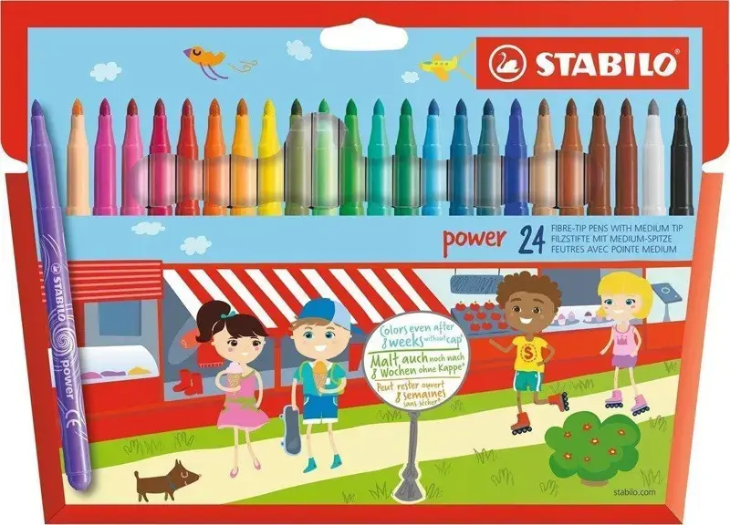 Flomasteriai POWER 24sp.
