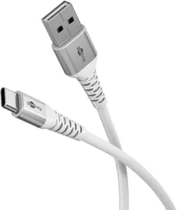 Goobay USB-C to USB-A Supersoft Textile Cable with Metal Plugs | 74531