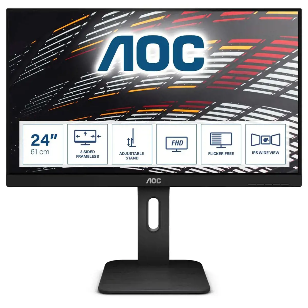 Monitorius AOC P1 X24P1, 61 cm (24"), 1920 x 1200 pixels, WUXGA, LED, 4 ms, Black