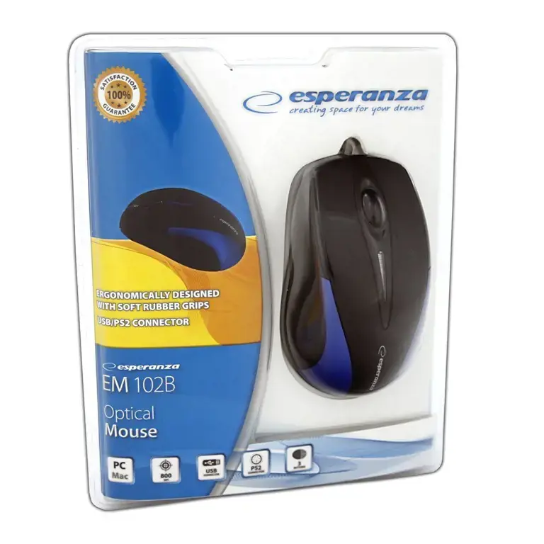 ESPERANZA EM102B SIRIUS 3D WIRED OPTICAL MOUSE USB BLACK|BLUE