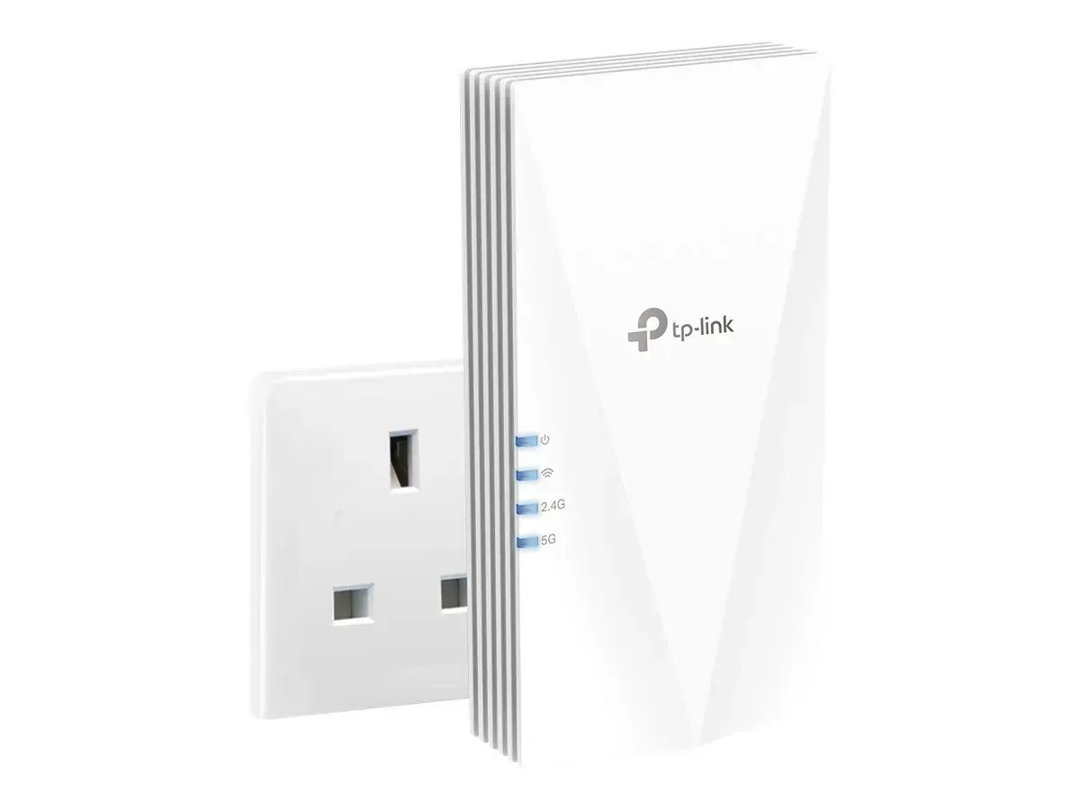 TP-Link AX3000 Mesh WiFi 6 Extender, baltas, vidinis, tinklinis maršrutizatorius, maitinimas, būsena, CE: 2,4 GHz ≤16 dBm, 5 GHz ≤21 dBm, CE, RoHS