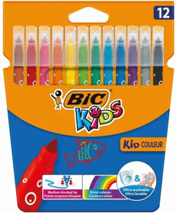 Bic spalvoti flomasteriai Kids Couleur 12 spalvų rinkinys 103226