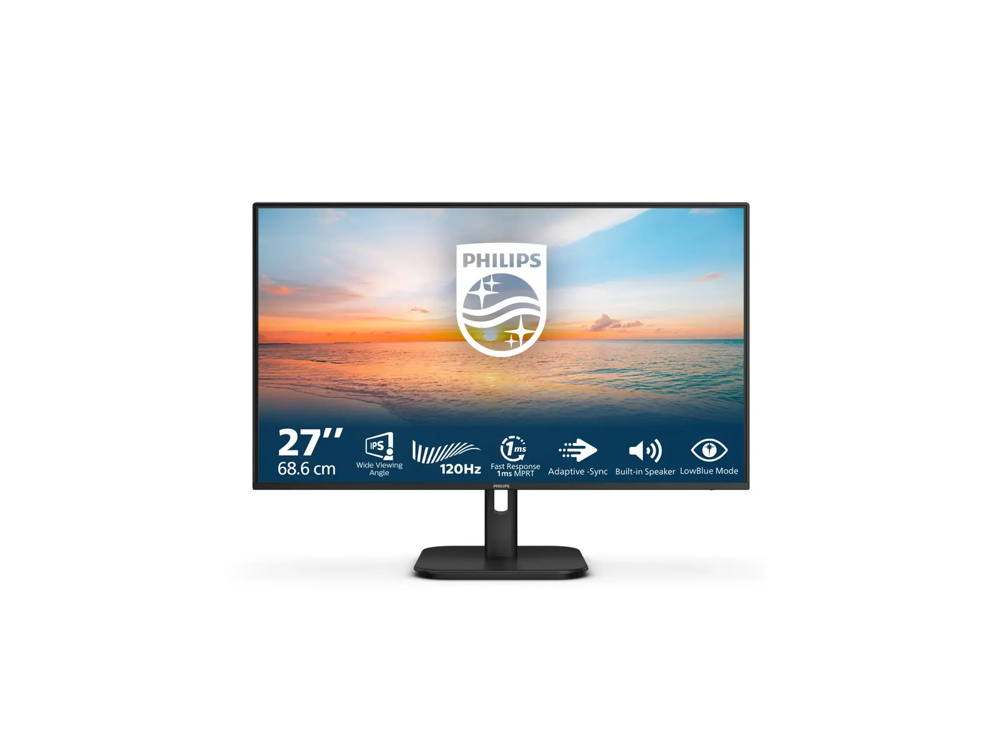 Philips 27E1N1200A/00 | 27 " | IPS | FHD | 16:9 | 120 Hz | 4 ms | 1920 x 1080 pixels | 300 cd/m² | HDMI ports quantity 1 | Black