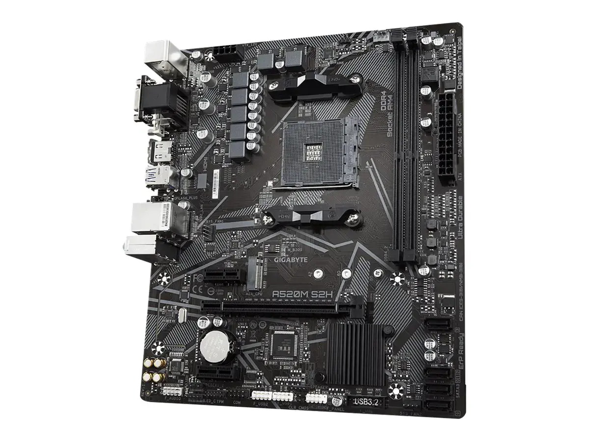 "Gigabyte A520M S2H", AMD, "Socket AM4", 3 kartos "AMD Ryzen™ 3", DDR4-SDRAM, 64 GB, DIMM