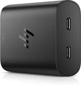 HP 65W GaN USB-C nešiojamojo kompiuterio įkroviklis, vidinis, USB, 1 m, juodas