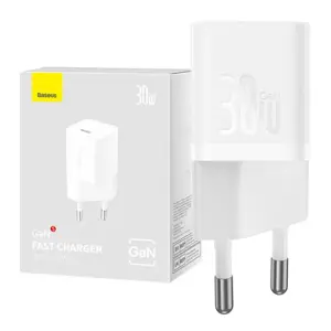 Mini sieninis įkroviklis Baseus GaN5 30W (baltas)