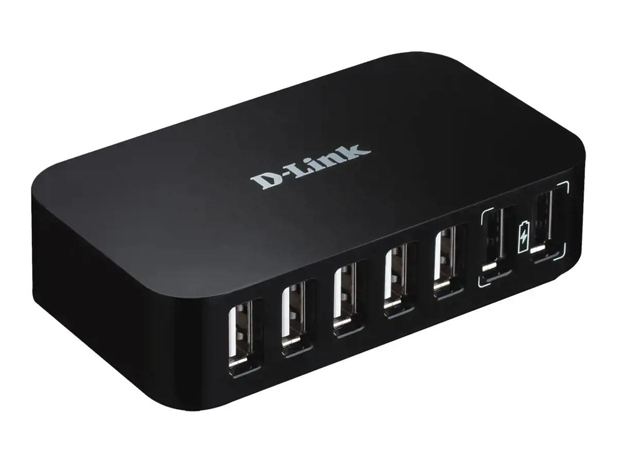 D-Link DUB-H7, USB 2.0 Type-B, USB 2.0, 480 Mbps, juoda, FCC, CE, C-Tick, VCCI, IC, RoHS, 5 V
