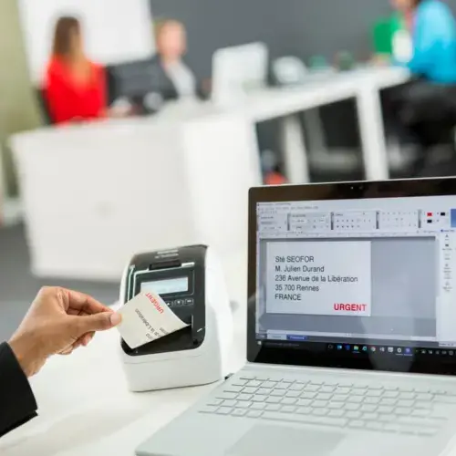 Brother QL-820NWBcVM, DK, tiesioginio terminio spausdinimo, 300 x 600 DPI, 176 mm/s, laidinis ir belaidis, juodas, baltas