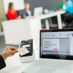 Brother QL-820NWBcVM, DK, tiesioginio terminio spausdinimo, 300 x 600 DPI, 176 mm/s, laidinis ir belaidis, juodas, baltas