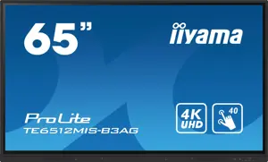 iiyama TE6512MIS-B3AG, Kiosk design, 165.1 cm (65"), LCD, 3840 x 2160 pixels, Wi-Fi, 24/7