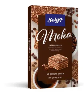 SELGA Vaflinis tortas MOKA 350g