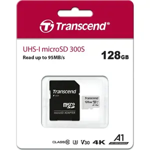 TRANSCEND 128GB UHS-I U3A1 microSD su adapteriu