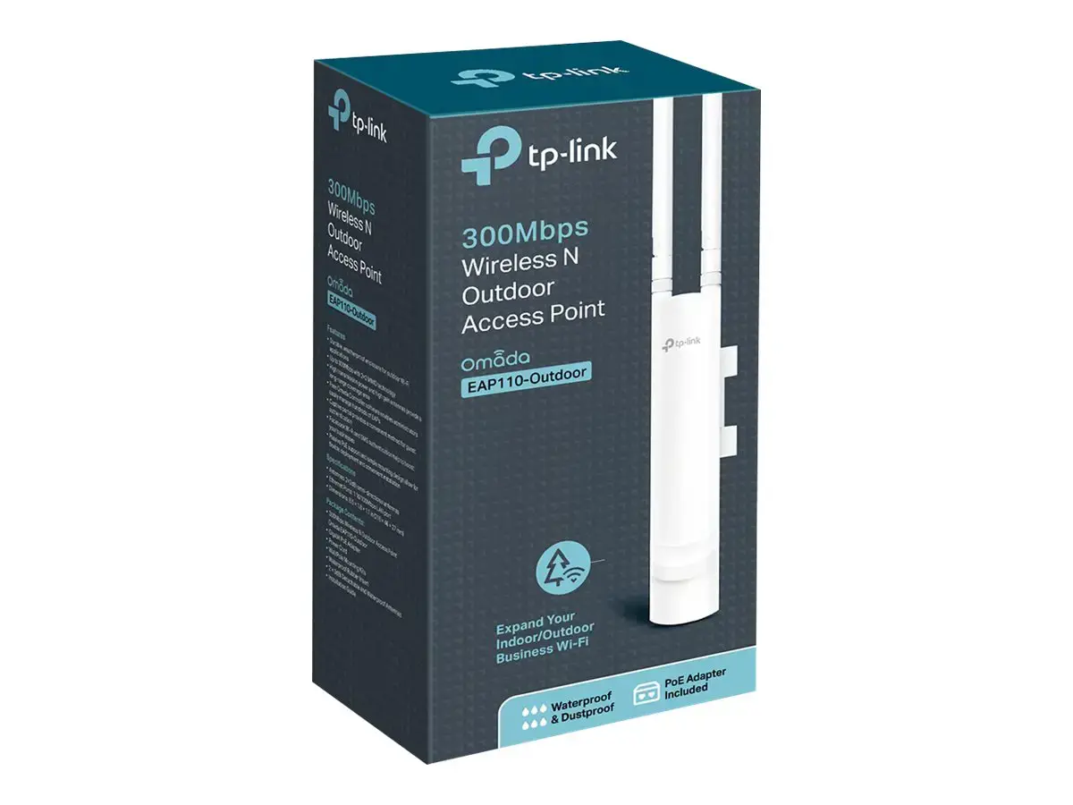 TP-Link 300Mbps belaidis N lauko prieigos taškas, 300 Mbit/s, 300 Mbit/s, 10 100 Mbit/s, 2,4 GHz, IEEE 802.11b, IEEE 802.11g, IEEE 802.11n, IEEE 802.11n, žymėtas VLAN