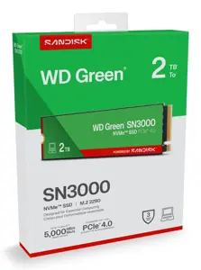 Western Digital Green WD ™ SN3000 NVMe™ SSD POWERED BY SANDISK 2 TB