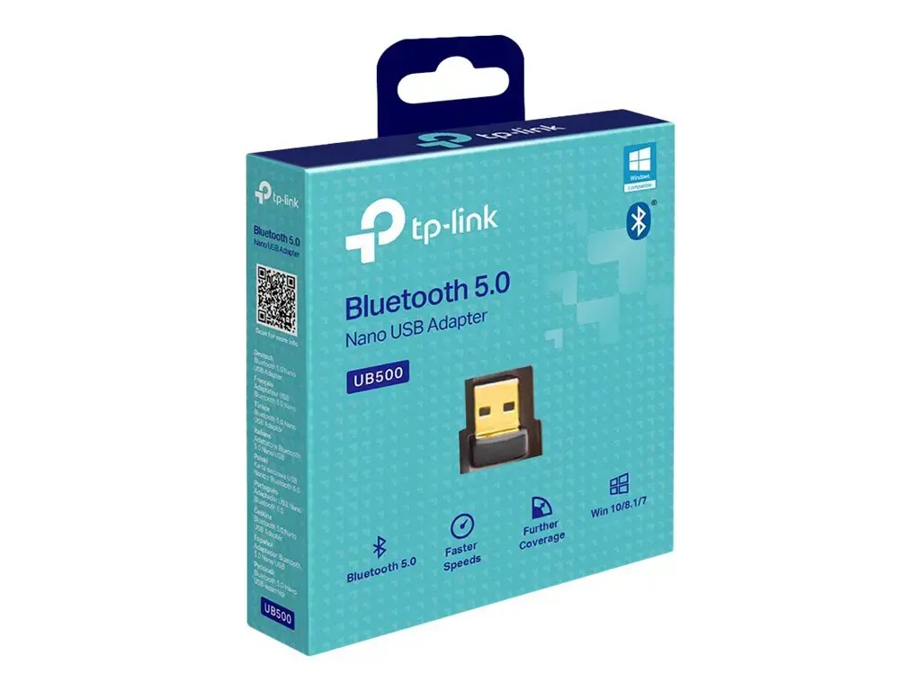 "TP-Link Bluetooth 5.0 Nano USB adapteris, A tipo USB, "Bluetooth", juodas, kompiuteris, 0-40 °C, 10-90 %