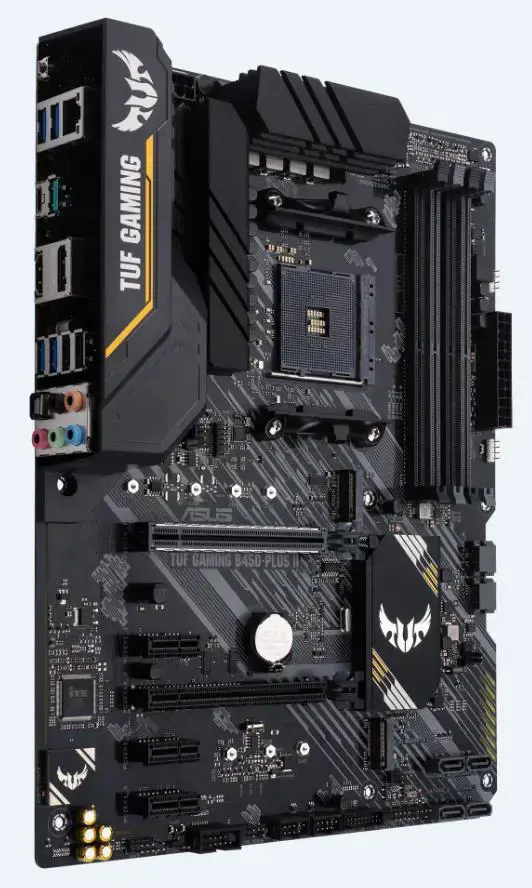 ASUS TUF GAMING B450-PLUS II, AMD, "Socket AM4", 3 kartos "AMD Ryzen™ 3", 3 kartos "AMD Ryzen 5", 3 kartos "AMD Ryzen™ 7", 3 kartos..., DDR4-SDRAM, 128 GB, DIMM