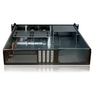 "Techly I-CASE IPC-240L", stovas, serverio, juodas, "micro ATX", "Mini-ITX", metalinis, 2U