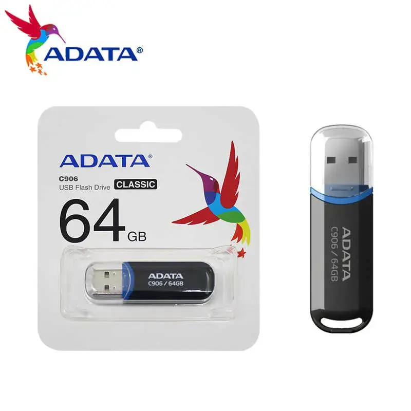 ADATA C906 64GB USB2.0 atmintinė Classic Black