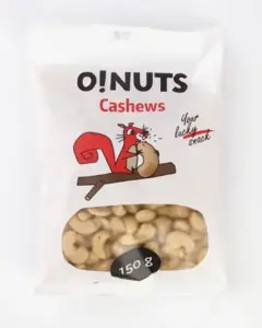 Anakardžių riešutai O!NUTS, 150 g
