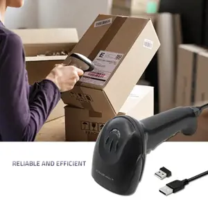 QOLTEC 50868 Brūkšninių kodų skaitytuvas 1D 2D juodas