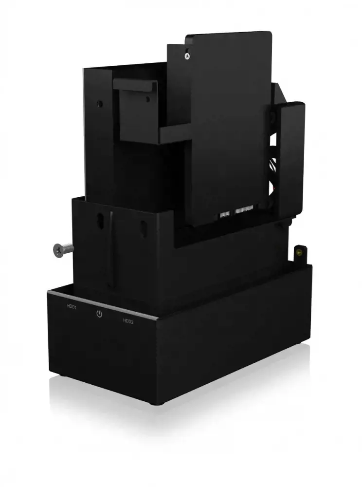 ICY BOX IB-RD3621-C31 Išorinis 2 lizdų RAID korpusas, skirtas 2x 2,5 colių arba 3,5 colių SATA diskams