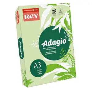 Spalvotas popierius REY ADAGIO 81, A3, 80 g/m2, 500 lapų, šviesiai žalia