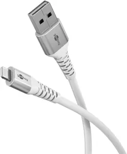 Goobay Lightning USB-A Supersoft Textile Cable with Metal Plugs | 74511