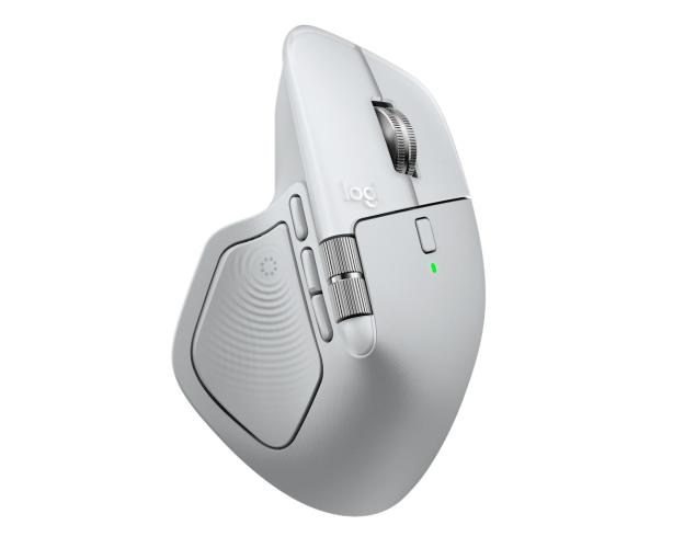 Logitech MX Master 4 for MAC Belaidė pelė RF Wireless + Bluetooth, 8000 DPI, White Silver
