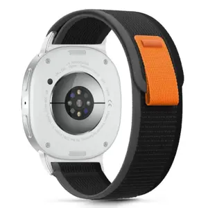 Tech-Protect watch strap Nylon Stripe Samsung Galaxy Watch8/8 Classic 40/44/46mm, black/orange