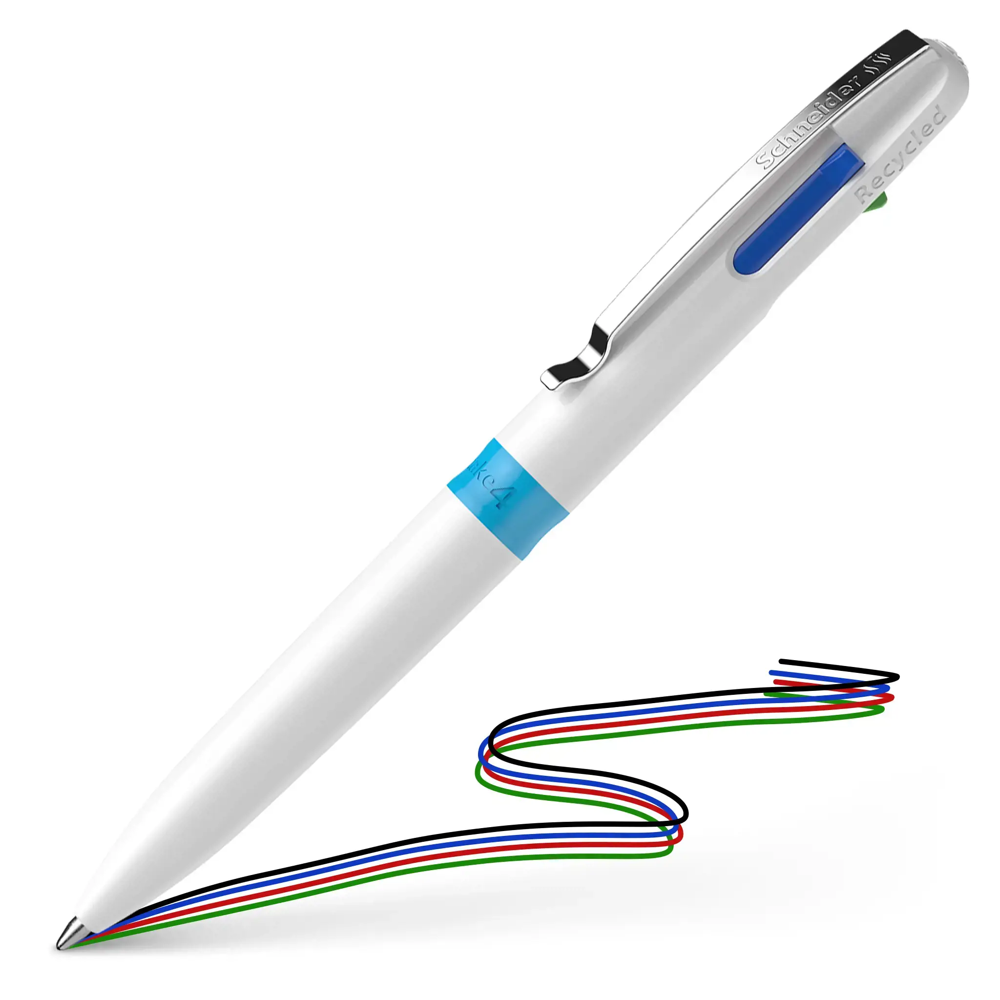 Tušinukas SCHNEIDER Take 4, baltas korpusas, 4 spalvos