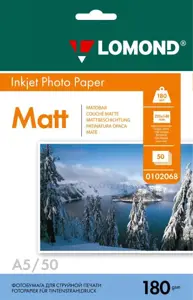 Matinis Fotopopierius Lomond, A5, 180 g/m², 50 psl.