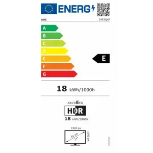 AOC E3 24E3QAF, 60.5 cm (23.8"), 1920 x 1080 pixels, Full HD, LCD, 4 ms, Black