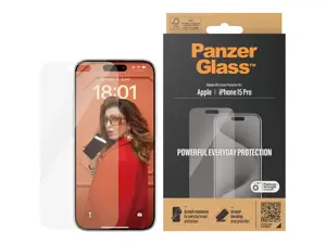 TEMPERED stiklo ekrano apsauga "PanzerGlass" "Apple iPhone 15 Pro" (skaidri)