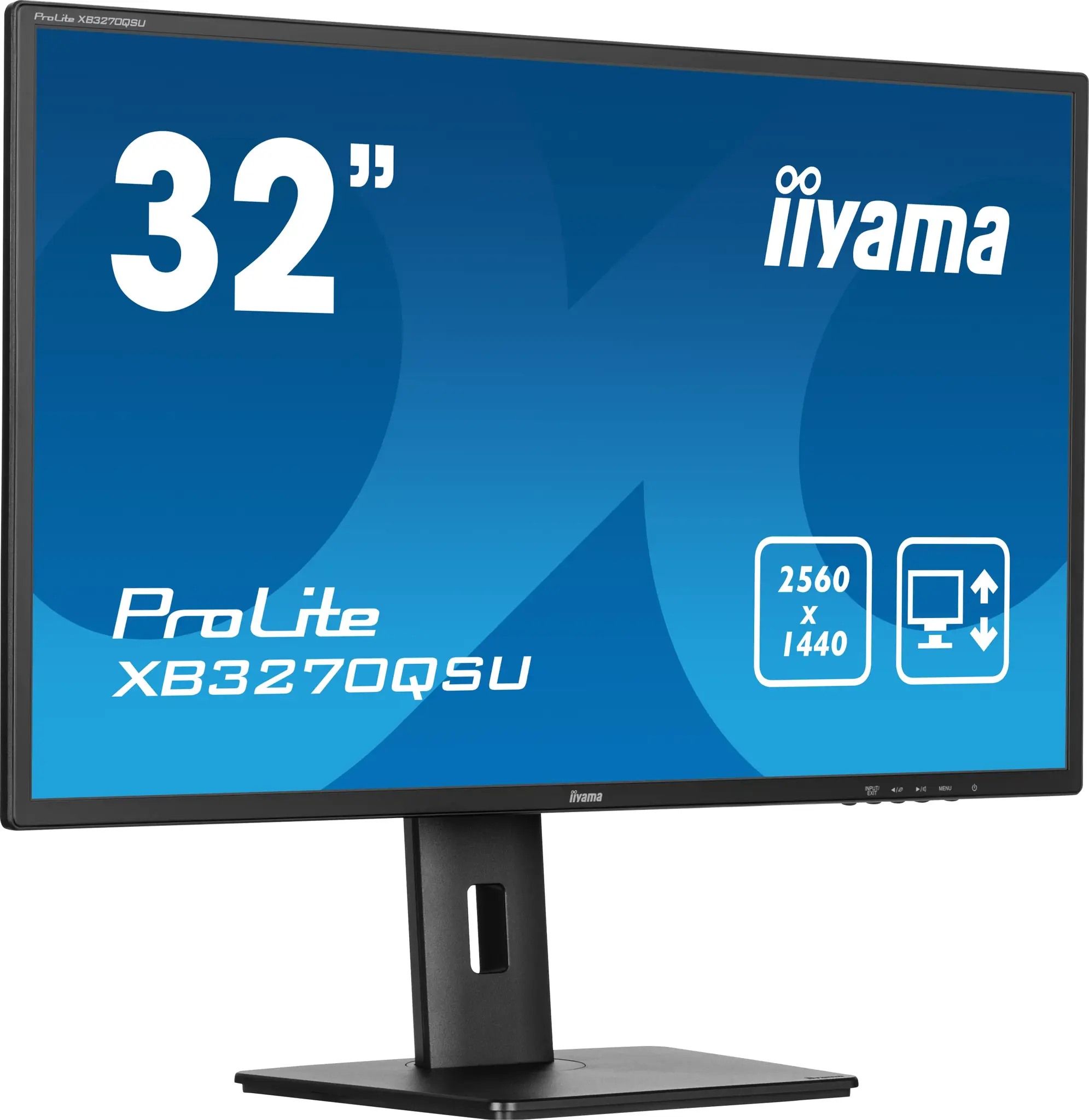 iiyama ProLite XB3270QSU-B1, 81.3 cm (32"), 2560 x 1440 pixels, Wide Quad HD, LED, 3 ms, Black