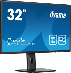 iiyama ProLite XB3270QSU-B1, 81.3 cm (32"), 2560 x 1440 pixels, Wide Quad HD, LED, 3 ms, Black